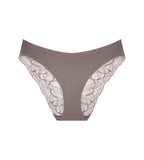 Braga Escotada Body Make-Up Illusion Lace Highleg Tai - Pigeon Grey