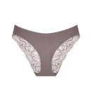 Make-Up Illusion Lace Highleg Tai Bodysuit Brief - Pigeon Gray