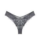 Sensual Spotlight Highleg Brazilian High Waist Briefs - Pebble Gray