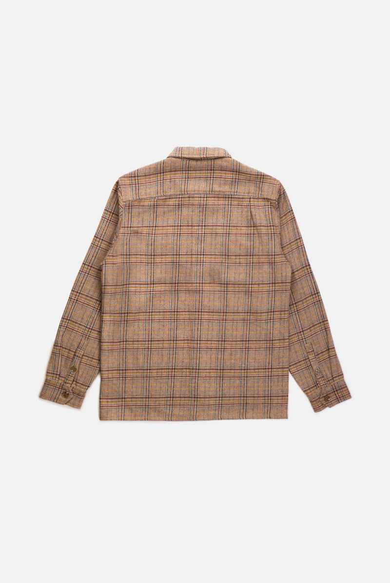 Rhythm - Chemise Plaid Flanne Ls - Sand - Homme