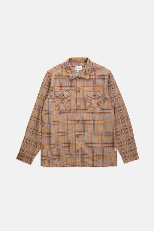 Rhythm - Chemise Plaid Flanne Ls - Sand - Homme