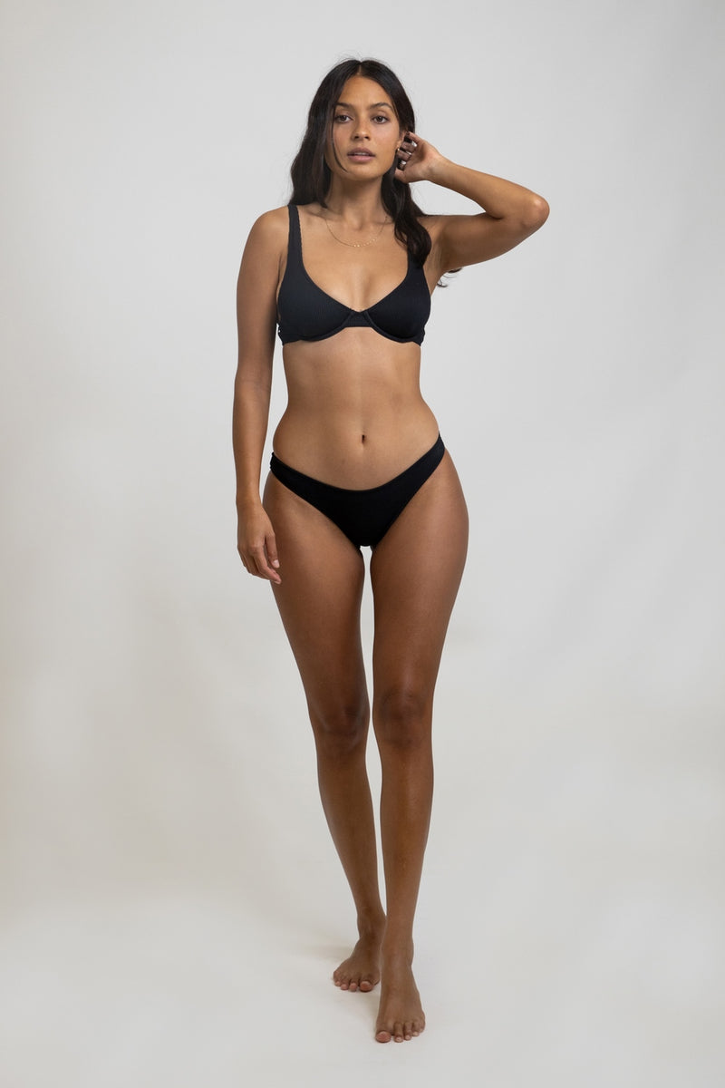 Rhythm - Bas De Maillot Palm Springs Cheeky - Black - Femme