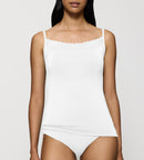Caraco Fines Bretelles Feel Of Modal Spaghetti Top - White