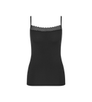 Caraco Fines Bretelles Feel Of Modal Spaghetti Top - Black