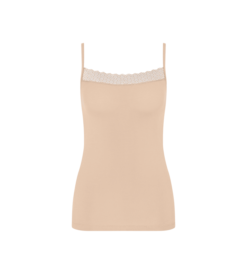 Caraco Fines Bretelles Feel Of Modal Spaghetti Top - Skin