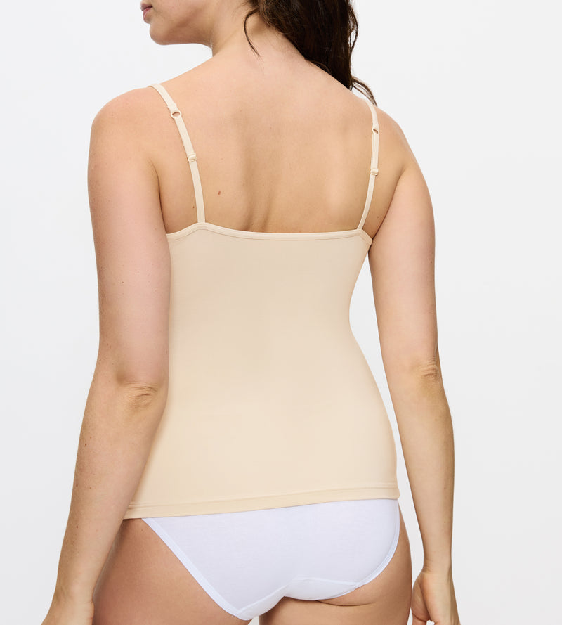 Caraco Fines Bretelles Feel Of Modal Spaghetti Top - Creamy Dream