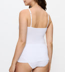 Caraco Fines Bretelles Sense Of Modal Spaghetti Top - White