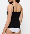 Caraco Fines Bretelles Sense Of Modal Spaghetti Top - Black