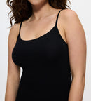 Caraco Fines Bretelles Sense Of Cotton Spaghetti Top - Black