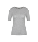 Caraco Beauty Layers Ssl Top Wool - Medium Grey Melange