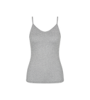 Caraco Fines Bretelles Beauty Layers Spaghetti Top Wool - Medium Grey Melange