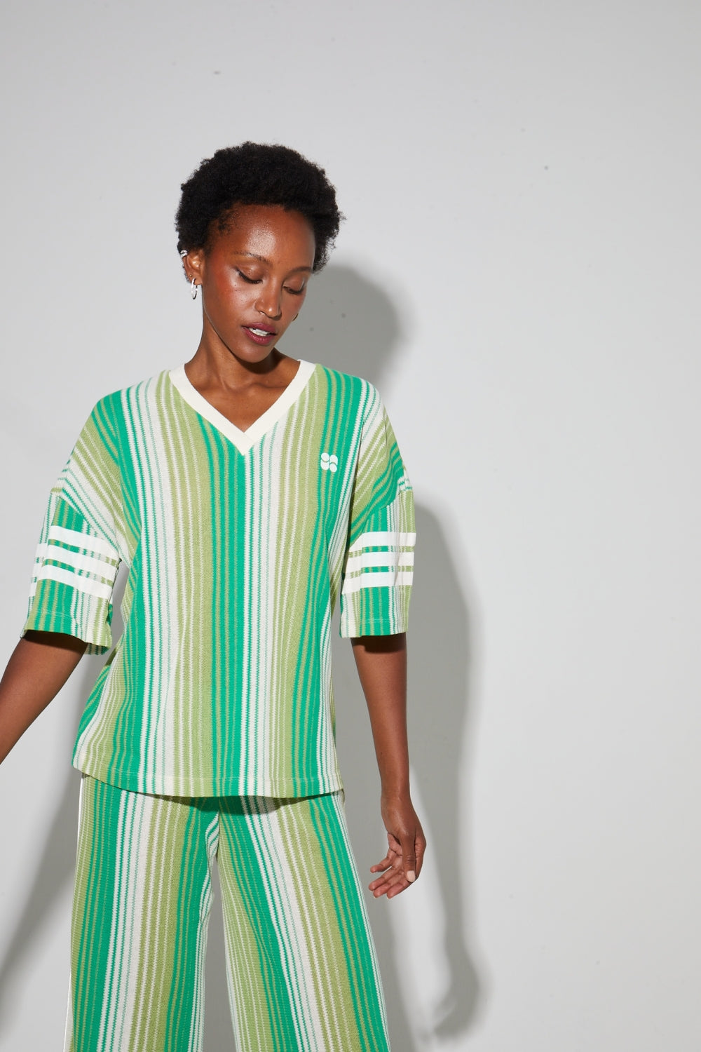 Blouse Billy Tricot Italien Rayures Green