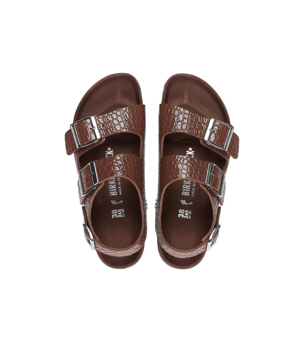 Sandalias Milano NL Reptile Emboss Choc EXQ