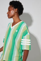 Blouse Billy Tricot Italien Rayures Green