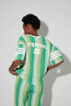 Blouse Billy Tricot Italien Rayures Green