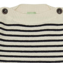 Jersey crudo/azul marino oscuro de lana merino certificada OEKO-TEX - Selección FUB en amaetc.com, concept store ecológico para niños