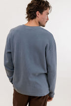 T-Shirt Waffle Ls - Stone - Homme