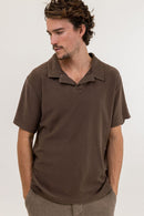 Rhythm - T-Shirt Vintage Texture - Brown - Homme