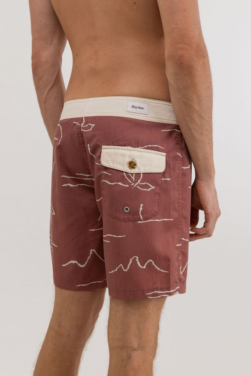 Rhythm - Bañador Bays Trunk - Rojo mineral - Hombres