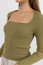 Rhythm - Pull Andie Ls - Olive - Femme