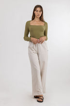 Rhythm - Pull Andie Ls - Olive - Femme