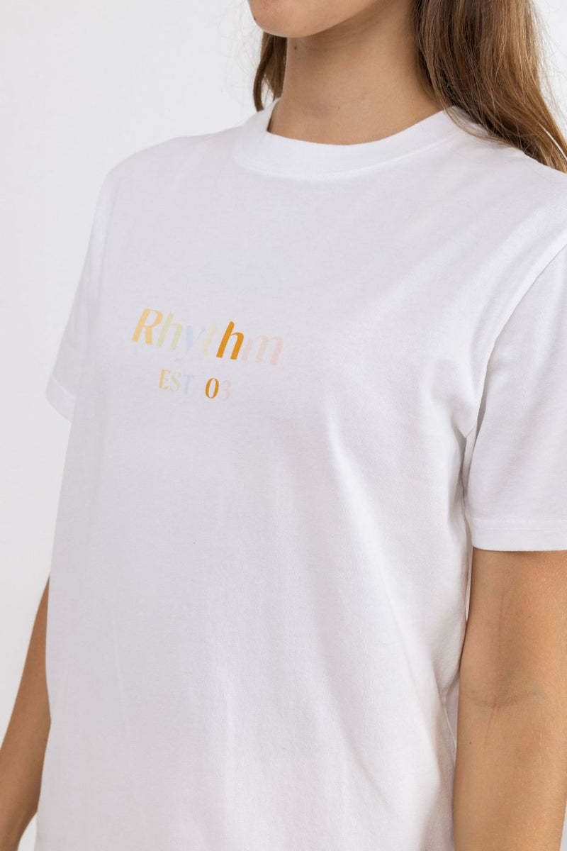 Rhythm - T-Shirt Rainbow - White - Femme