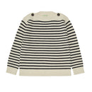 Jersey crudo/azul marino oscuro de lana merino certificada OEKO-TEX - Selección FUB en amaetc.com, concept store ecológico para niños