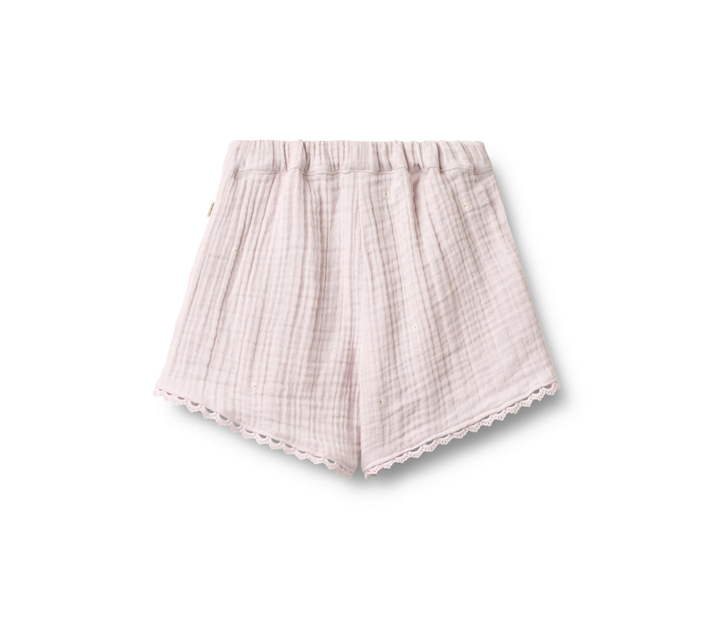 Shorts con pizzo Eileen - Fiori viola chiaro