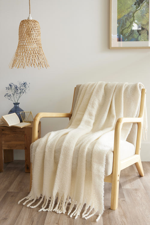 Plaid Melia - Ivoire