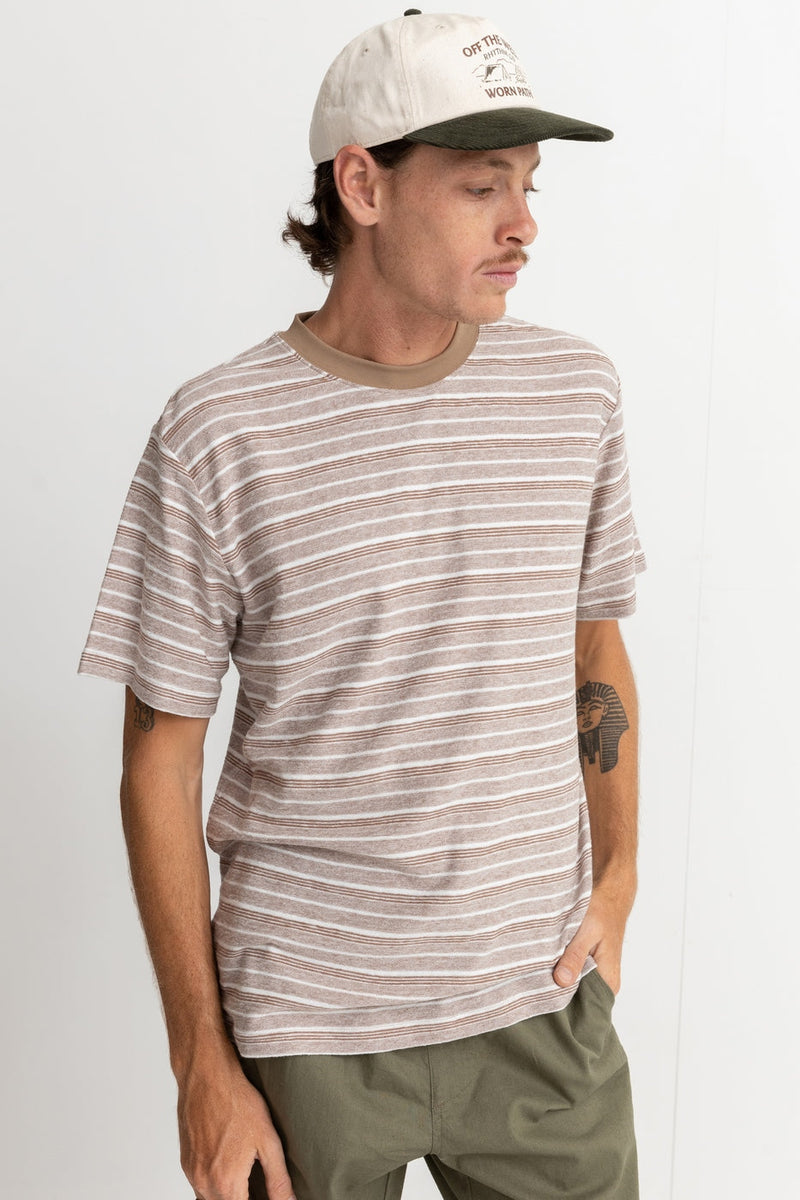T-Shirt Vintage Strip - Chocolate - Homme