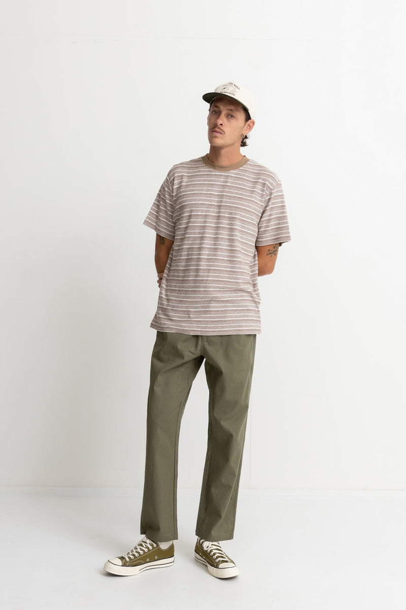 T-Shirt Vintage Strip - Chocolate - Homme