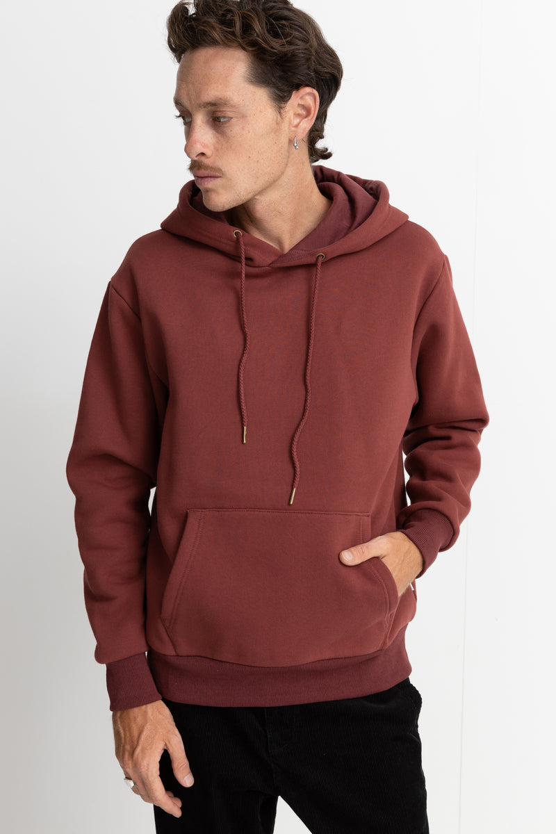 Rhythm - Sweat Heavyweight Fleece Hood - Brick - Homme