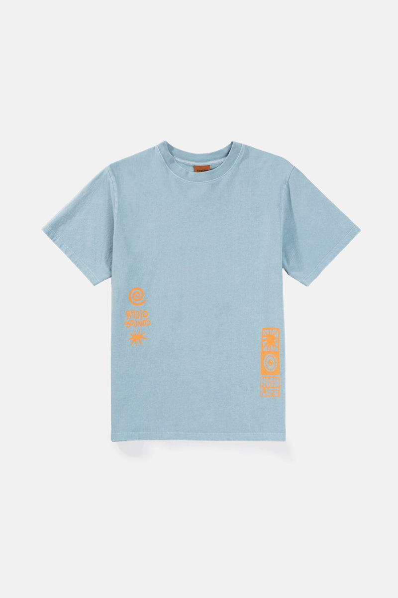 T-Shirt High Life Vintage Ss - Blue Fog - Homme