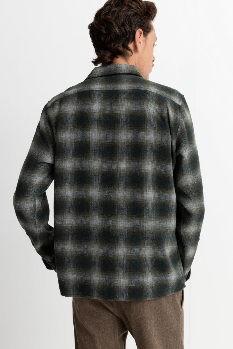 Rhythm - Camisa de franela a cuadros de manga larga - Pino - Hombre