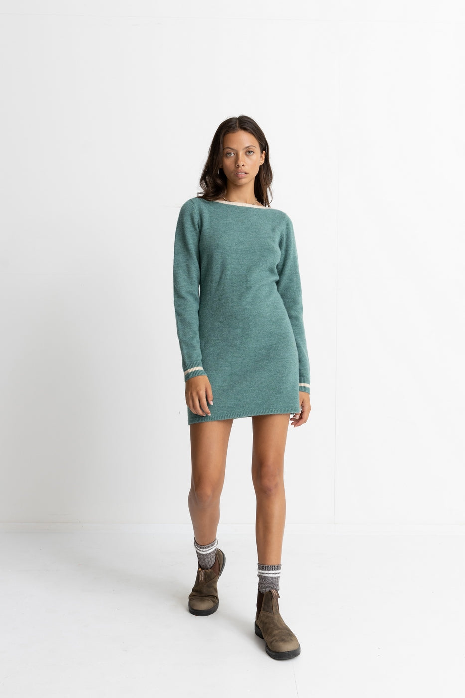 Noemie Mini Skirt Dress - Sea Green - Women