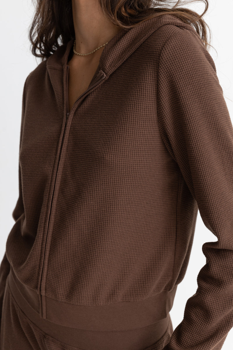 Rhythm - Sudadera con cremallera Light Layers - Chocolate - Mujer