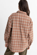 Rhythm - Camisa Franela Oversize - Naranja - Mujer