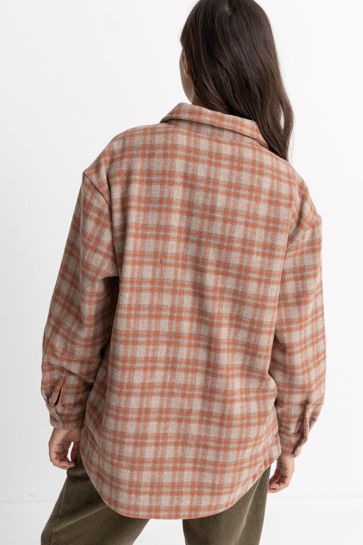 Rhythm - Camisa Franela Oversize - Naranja - Mujer