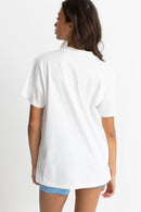 Rhythm - Camiseta Lotti Boyfriend - Blanco - Mujer