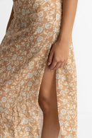 Rhythm - Vestido con falda midi Highland de talle bajo - Roble - Mujer