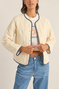 Veste Check Quilted - Cream - Femme