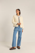 Veste Check Quilted - Cream - Femme