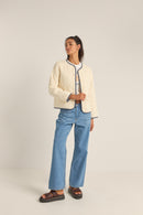 Veste Check Quilted - Cream - Femme