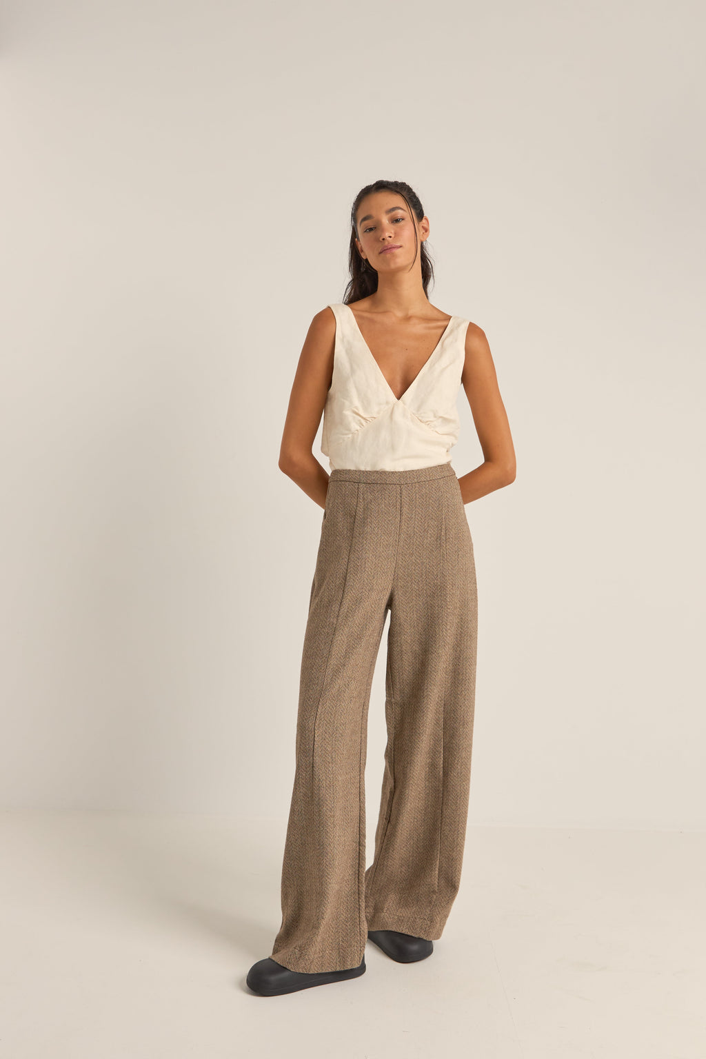Pantalon Whitehaven Wide Leg - Cream - Femme