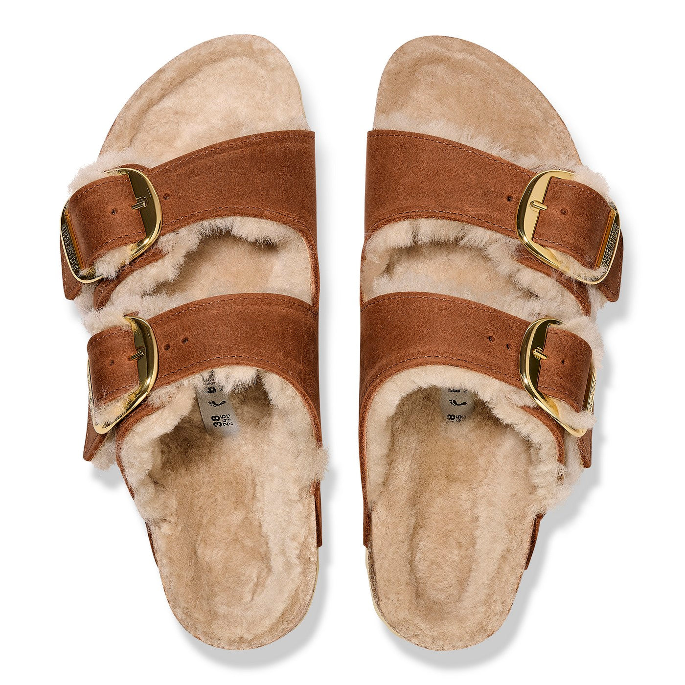 Sandalias Arizona Bb Shearling Leoi Cognac Laf