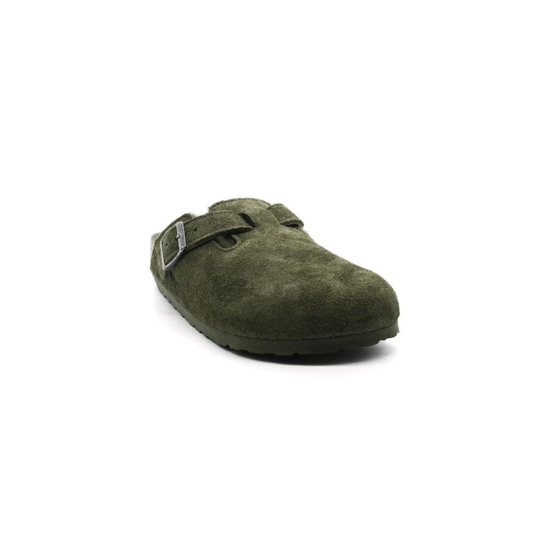 Birkenstock - Sandales Boston Shearling Etroite - Vert