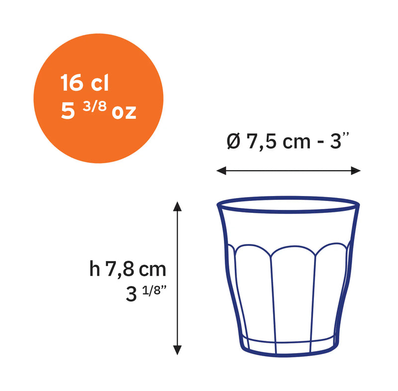 Pack De 6 Gobelets Picardie - Transparent - 16Cl