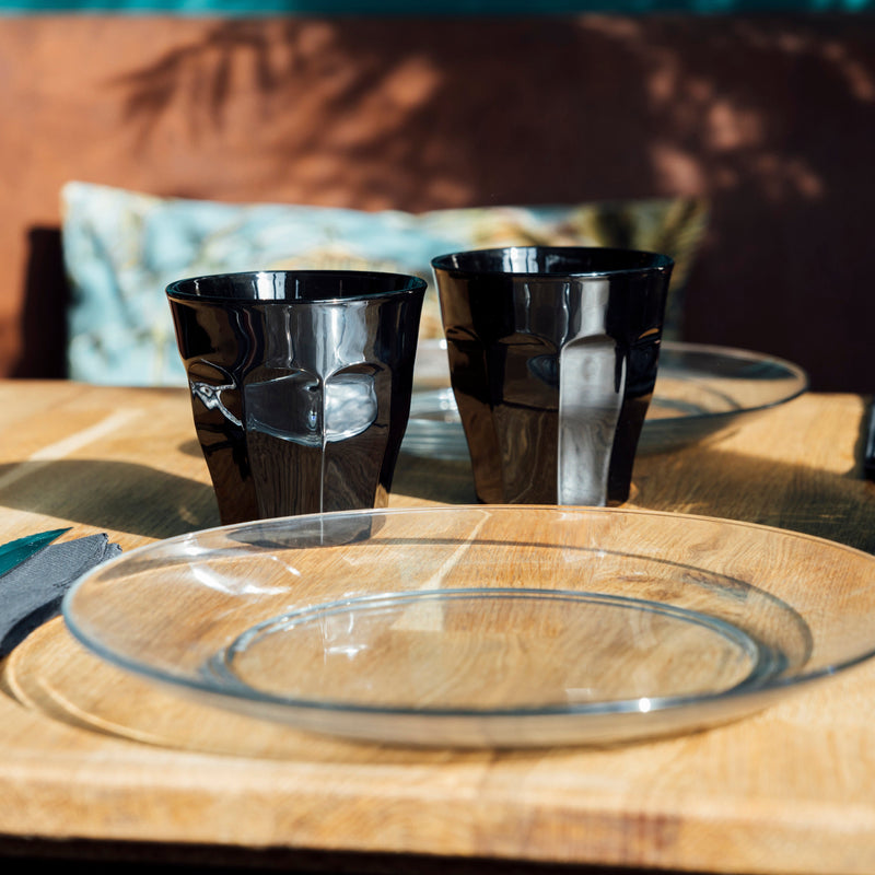 Duralex - Paquete De 6 Vasos Picardie - Negro - 25Cl