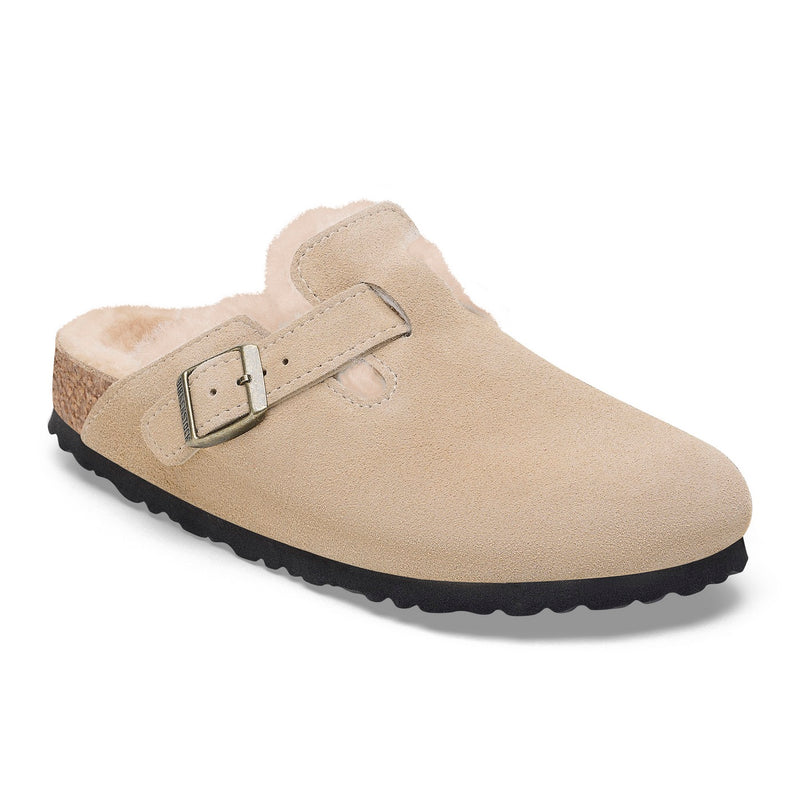 Birkenstock - Sandales Boston Shearling - Taupe