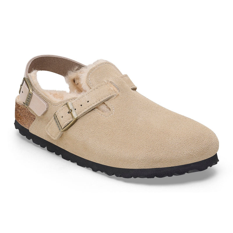 Birkenstock - Sandales Tokio Shearling - Taupe